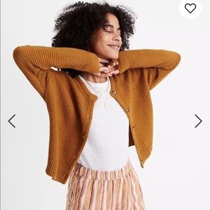 Madewell Deville cardigan sweater in navy